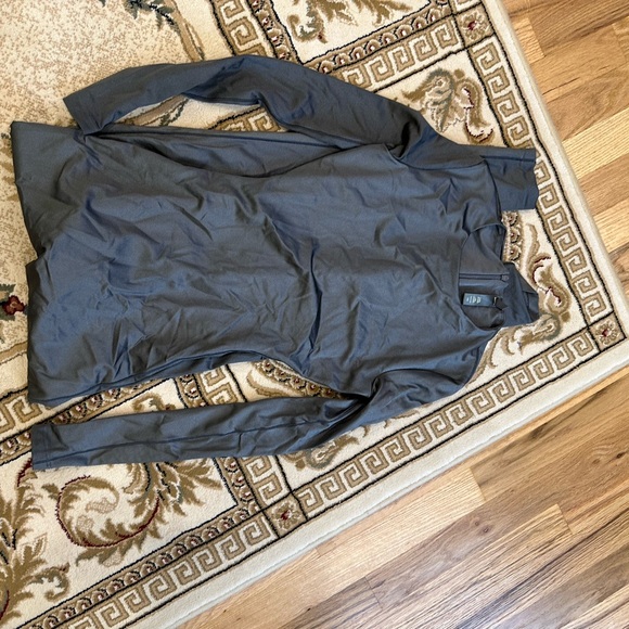 SKIMS ALL-IN-ONE SHINE CREW NECK LONG SLEEVE ONESIE IN GUNMETAL - Picture 6 of 6